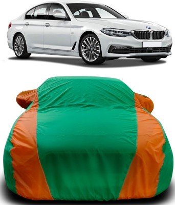 Gavya Car Cover For BMW 525i (With Mirror Pockets)(Green, Orange)