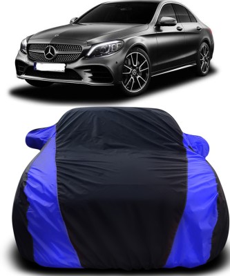 MoTRoX Car Cover For Mercedes Benz C200 (With Mirror Pockets)(Black, Blue)