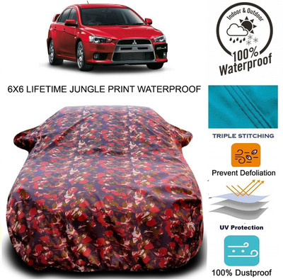 Gavya Car Cover For Mitsubishi Lancer (With Mirror Pockets)(Red, Green)
