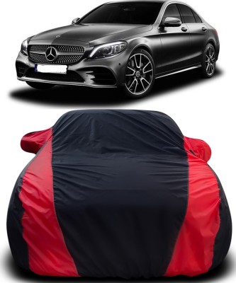MoTRoX Car Cover For Mercedes Benz C200 (With Mirror Pockets)(Black, Red)