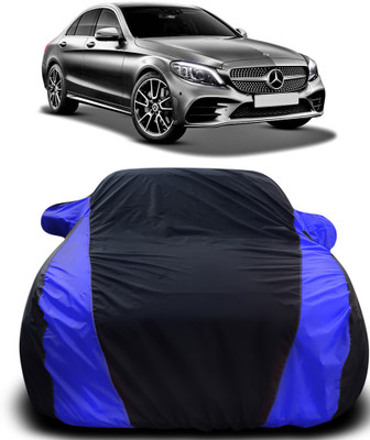 Gavya Car Cover For Mercedes Benz C-Class (With Mirror Pockets)(Black, Blue)
