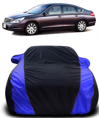 Gavya Car Cover For Nissan Teana (With Mirror Pockets)(Black, Blue)