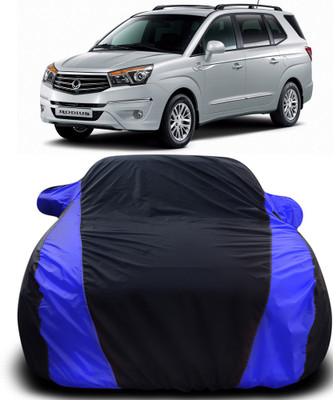 Gavya Car Cover For SsangYong Rodius (With Mirror Pockets)(Black, Blue)