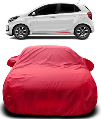 MoTRoX Car Cover For Kia Picanto (With Mirror Pockets)(Red)