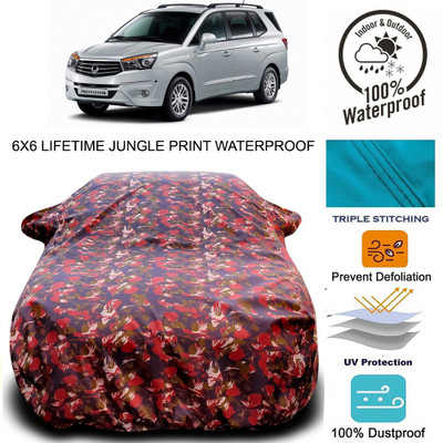 Gavya Car Cover For SsangYong Rodius (With Mirror Pockets)(Red, Green)