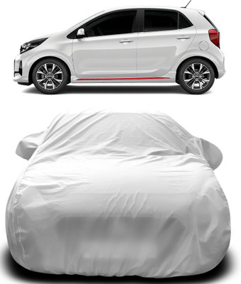 MoTRoX Car Cover For Kia Picanto (With Mirror Pockets)(Silver)