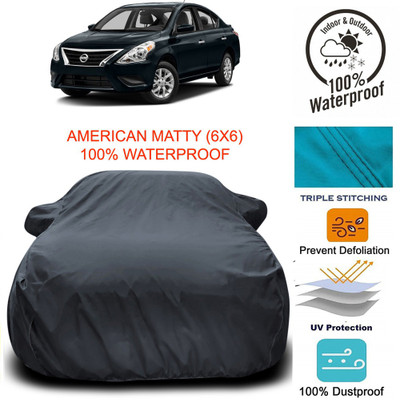 MoTRoX Car Cover For Nissan Versa (With Mirror Pockets)(Grey)