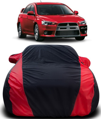 Gavya Car Cover For Mitsubishi Lancer (With Mirror Pockets)(Black, Red)