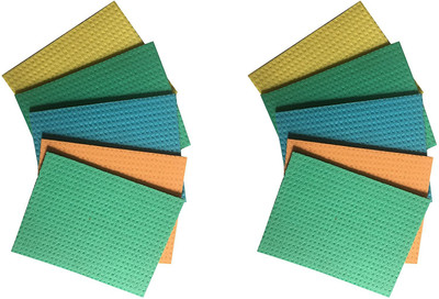 Flipkart SmartBuy Cleaning Sponge Mop, Multicolour Sponge Wipe, Scrub Wet Microfiber, Sponge Cleaning Cloth(10 Units)