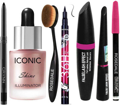 Crynn Smudge Proof Waterproof Kajal(7 Items in the set)
