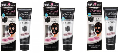 SHEFFO Charcoal Oil Control Anti Black Head Mask Cream | Be Pollution Free(3 Items in the set)