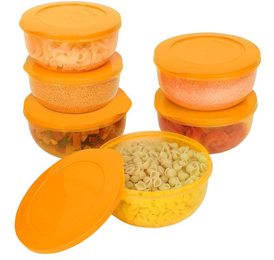 Cutting EDGE Plastic Utility Container  - 1950 ml(Pack of 6, Yellow)