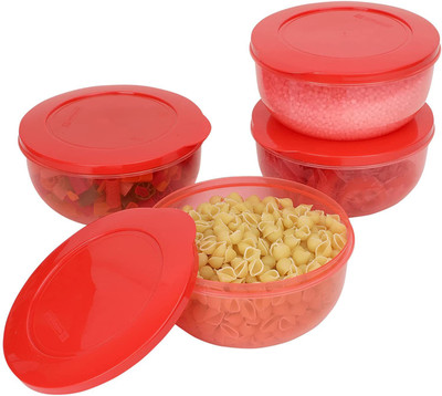 Cutting EDGE Plastic Utility Container  - 1950 ml(Pack of 4, Red)