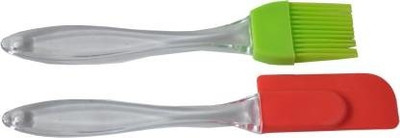 Japji Blasting Brush & Spatula plastic, slicone Flat Pastry Brush(Pack of 2)
