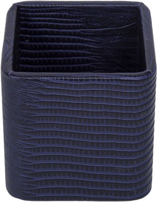 ROSEUS 1 Compartments Vegan Leather Pen pot(Blue)