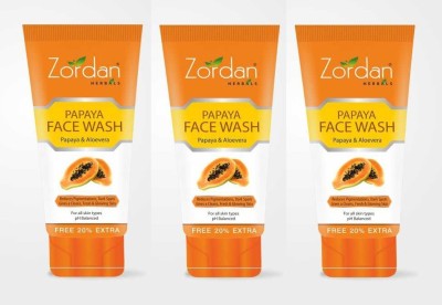 ZORDAN Papaya  (Pack of 3) Face Wash(180 ml)