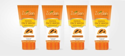 ZORDAN Papaya  (Pack of 4) Face Wash(240 ml)