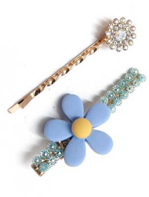 rayie collection hair clip for baby girl Hair Clip(Blue, Gold)