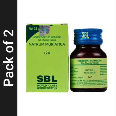 SBL Natrum Muriaticum 12X Tablets(2 x 25 g)