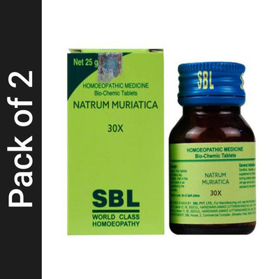 SBL Natrum Muriaticum 30X Tablets(2 x 25 g)