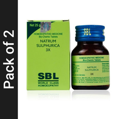 SBL Natrum Sulphurica 3X Tablets(2 x 25 g)