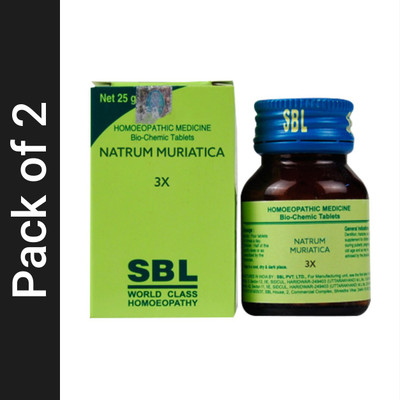 SBL Natrum Muriaticum 3X Tablets(2 x 25 g)