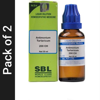 SBL Antimonium Tartaricum 200 CH Dilution(2 x 30 ml)