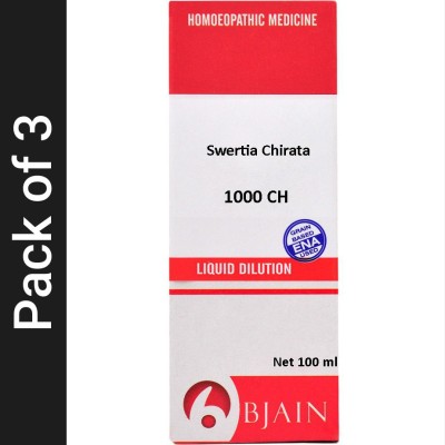 Bjain Swertia Chirata 1000 CH Dilution(3 x 100 ml)