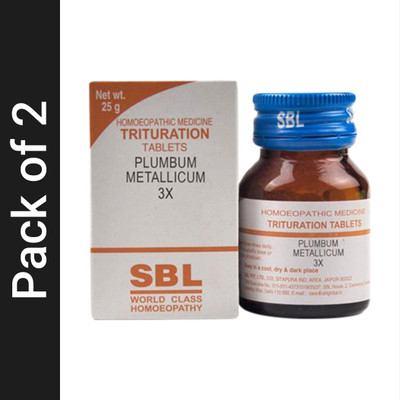 SBL Plumbum Metallicum 3X Tablets(2 x 25 g)