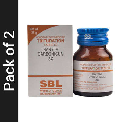 SBL Baryta Carbonicum 3X Tablets(2 x 25 g)