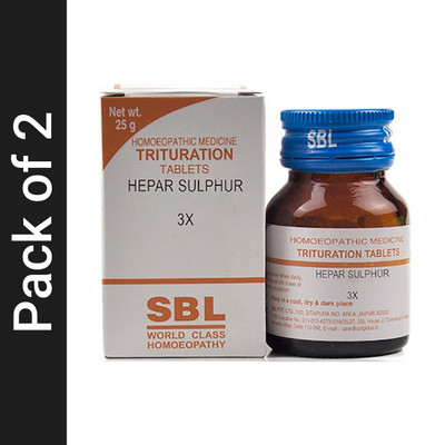 SBL Hepar Sulphur 3X Tablets(2 x 25 g)