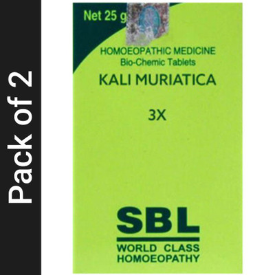 SBL Kali Muriatica 3X Tablets(2 x 25 g)