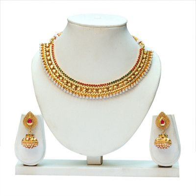 Swarajshop Brass, Copper Gold-plated Gold Jewellery Set(Pack of 1)