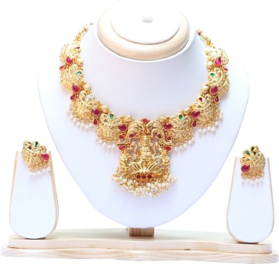 Ethnicking Zinc, Alloy Gold-plated Multicolor Jewellery Set(Pack of 1)