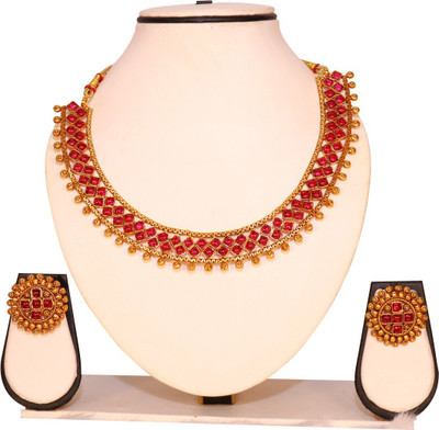 Swarajshop Copper Gold-plated Gold Jewellery Set(Pack of 1)