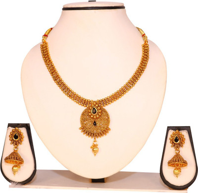 Swarajshop Copper Gold-plated Gold Jewellery Set(Pack of 1)