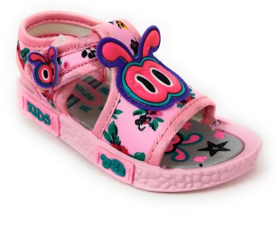 Coolz Boys Velcro T-bar Sandals(Pink)