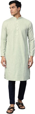 Manthan Men Self Design Straight Kurta(Light Green)