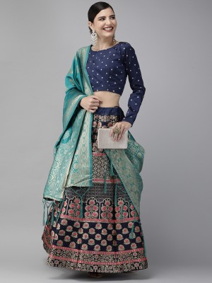 Divastri Printed Semi Stitched Lehenga Choli(Multicolor)