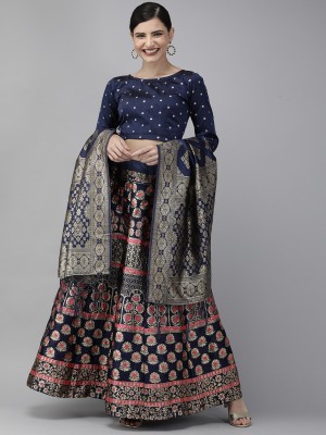 Divastri Printed Semi Stitched Lehenga Choli(Multicolor)