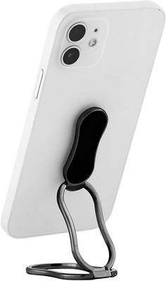 befunky Foldable Phone Ring 360 Degree Rotation Adjustable Portable Metal Finger Kickstand Ultra-Thin Multi-Angle Grip Holder for Magnetic Car Mount Smartphone and Tablets (Black) Mobile Holder