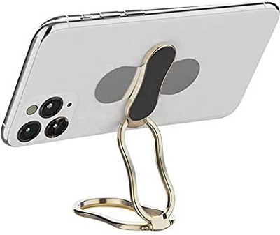 befunky Foldable Phone Ring 360 Degree Rotation Adjustable Portable Metal Finger Kickstand Ultra-Thin Multi-Angle Grip Holder for Magnetic Car Mount Smartphone and Tablets (Gold) Mobile Holder