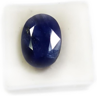 PRIYANSHU NAVRATN Certified 5.25 Ratti Se 5.55 Ratti Natural Blue Sapphire Nilam ( 1 Stone ) Ovel Cut Neelam Precious Gemstone for Men and Women Alloy Sapphire Ring