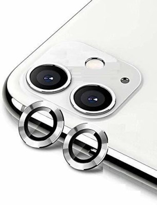 ICREATOR Camera Lens Protector for Apple Iphone 12 mini,Pack Of 2 Camera Lance Tempered Glass Protector , Aluminium Alloy Metal Ring Anti-Scratch Bubble-Free- Silver.(Pack of 2)