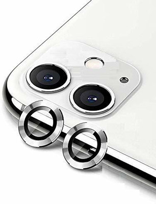 ICREATOR Camera Lens Protector for Iphone 11 silver Camera Lance With Inbuilt Tempered Glass Aluminium Alloy Metal Ring Scratch proof Very Easy To Install With Ultra Protection(Pack of 2)