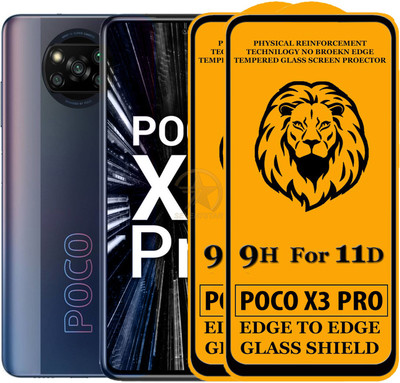 SEVEN7STAR Edge To Edge Tempered Glass for Poco X3 Pro(Pack of 2)
