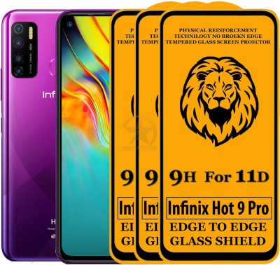 SEVEN7STAR Edge To Edge Tempered Glass for Infinix Hot 9 Pro(Pack of 3)