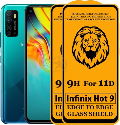 SEVEN7STAR Edge To Edge Tempered Glass for Infinix Hot 9(Pack of 2)