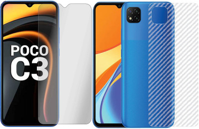 GLASS STAR Front and Back Screen Guard for POCO C3(Pack of 2)