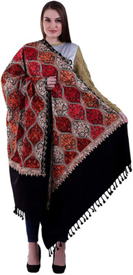Kashmiri Wool Embroidered Women Shawl(Multicolor)